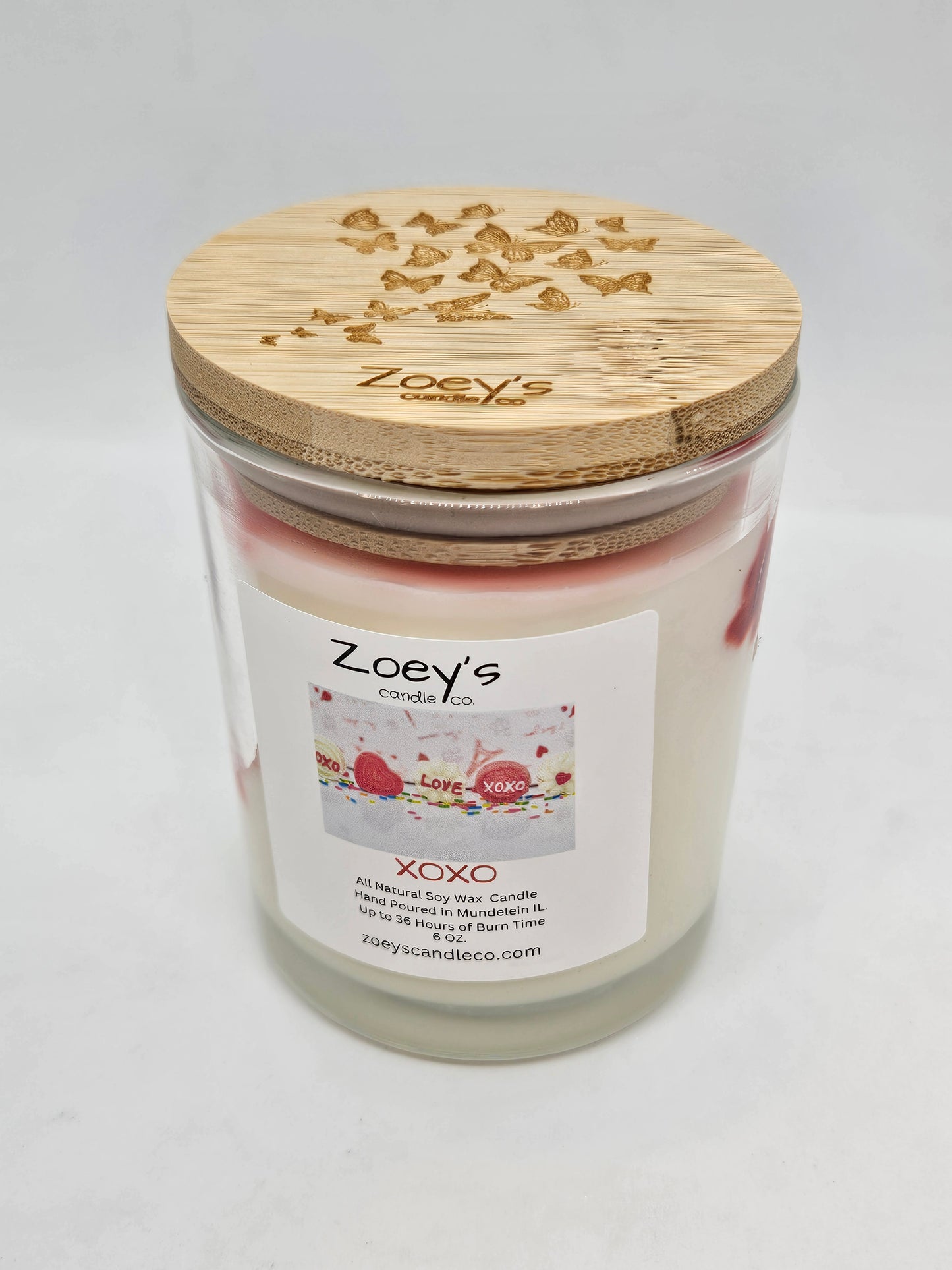 "XOXO" scented 6oz. 100% Natural Soy candle. (Copy)