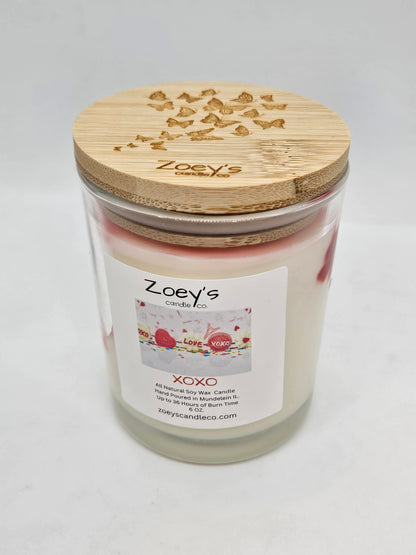 "XOXO" scented 6oz. 100% Natural Soy candle. (Copy)