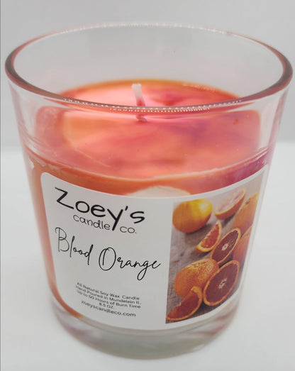 "Blood Orange" scented 8.5oz. 100% Natural Soy candle.